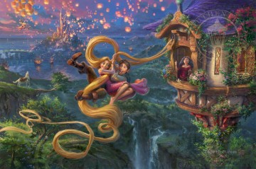 Artworks in 150 Subjects Painting - Tangled Up In Love TK Disney